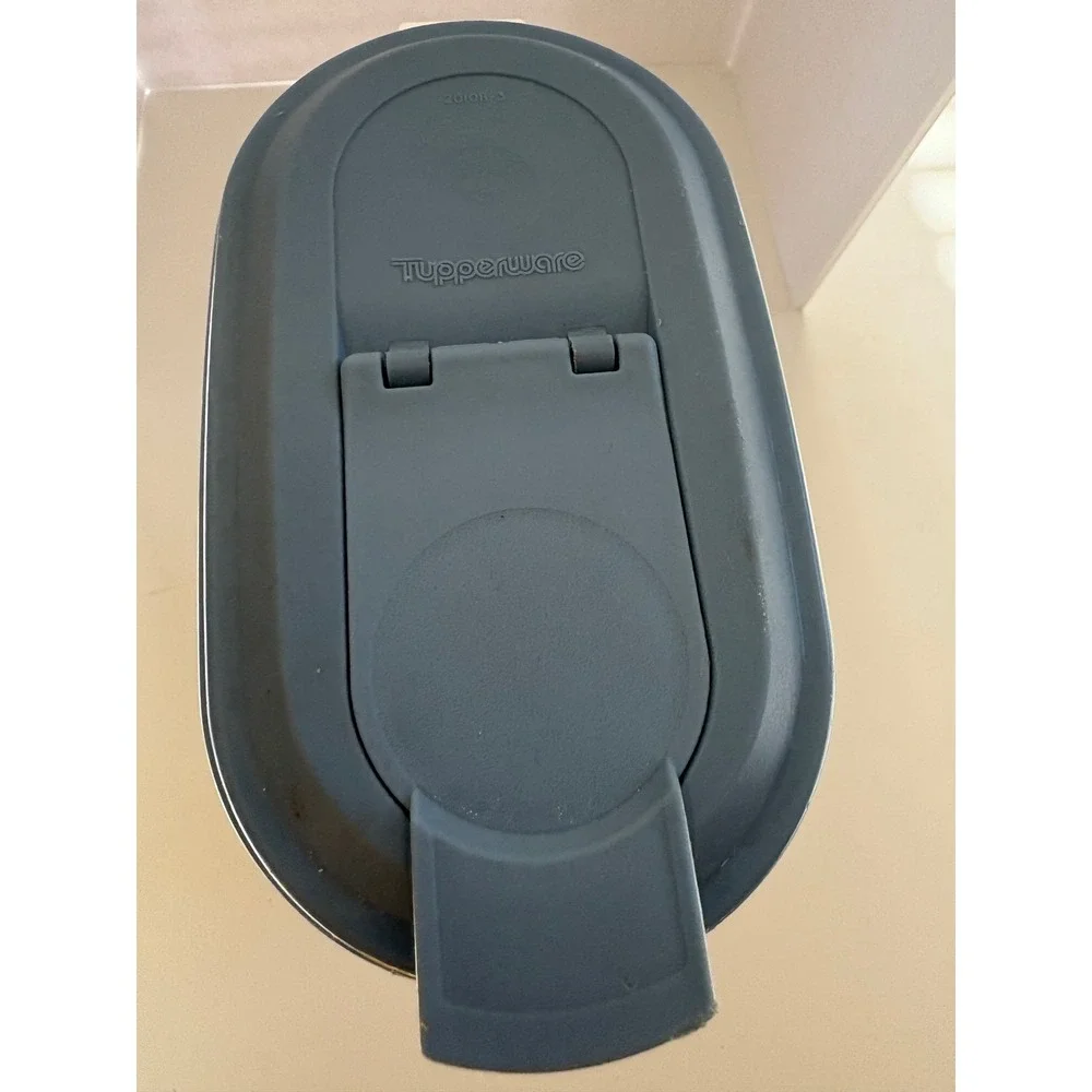 Vintage Tupperware Slim Line Fridge Pitcher 2009C-1 Flip Top Lid 2 Qt Made USAOh